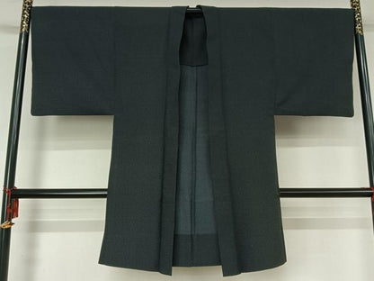 平和屋着物▽男性　長羽織　スリーシーズン　春夏秋　塵除け　お召地　総詰め　正絹　逸品　AABM3591jh