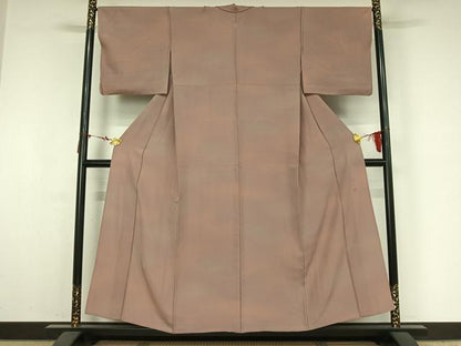 平和屋着物▽上質な小紋　単衣　霞文　暈し染め　正絹　逸品　AABM3593jh