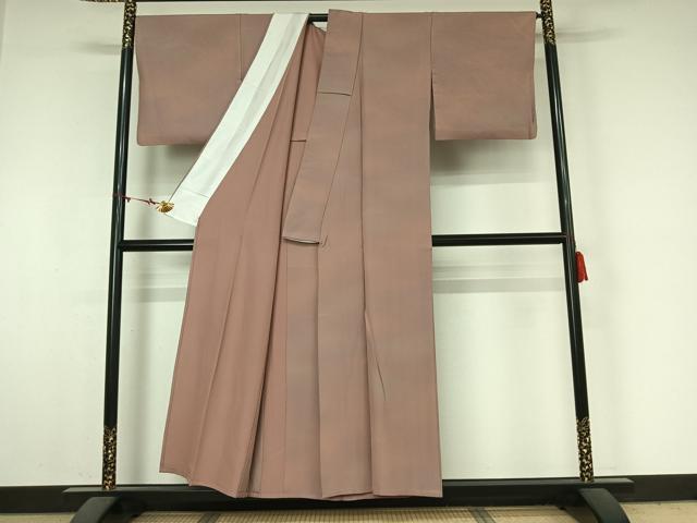 平和屋着物▽上質な小紋　単衣　霞文　暈し染め　正絹　逸品　AABM3593jh