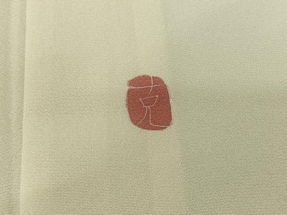 平和屋着物▽本加賀友禅作家　南克治　訪問着　単衣　風景松竹梅文　正絹　逸品　AABM3595jh
