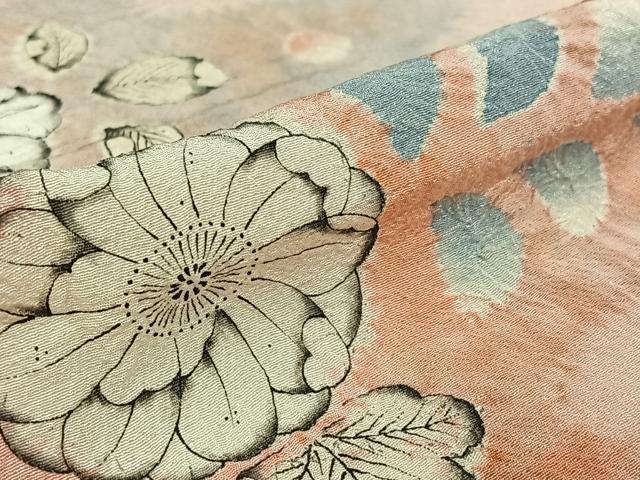 平和屋着物▽訪問着　単衣　絞り　辻が花　暈し染め　正絹　逸品　AABM3597jh