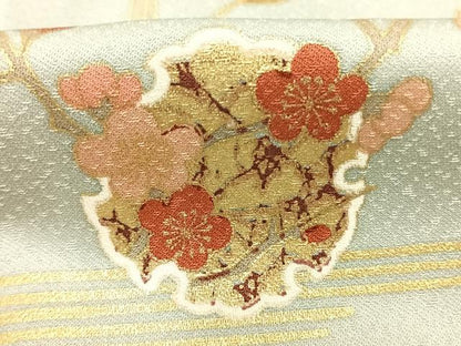 平和屋着物●訪問着　雪輪花文　暈し染め　金彩　正絹　逸品　AABM3690fy