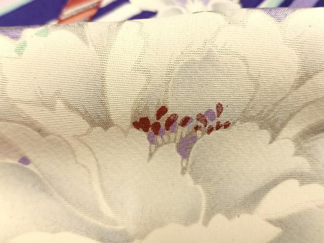 平和屋着物●豪華振袖　舞花文　金銀彩　正絹　逸品　AABM3694fy