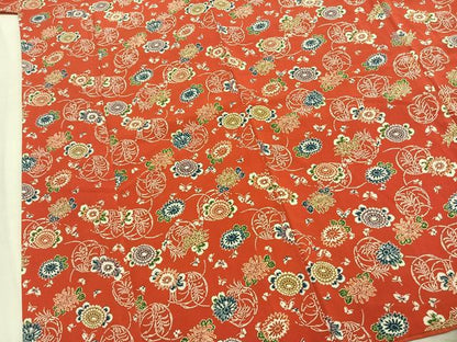 平和屋着物●豪華振袖　型染め　花蝶文　正絹　逸品　AABM3700fy