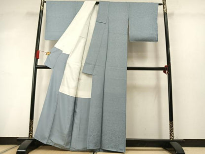 平和屋着物●江戸小紋　鮫小紋柄　舞花文　正絹　逸品　AABM3701fy