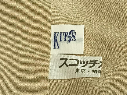 平和屋着物●豪華色留袖　駒刺繍　貝桶花文　金彩　正絹　逸品　AABM3702fy