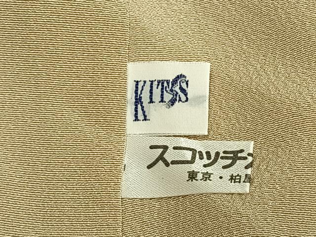 平和屋着物●豪華色留袖　駒刺繍　貝桶花文　金彩　正絹　逸品　AABM3702fy