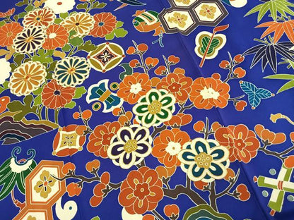 平和屋着物●豪華振袖　駒刺繍　松竹梅　正絹　逸品　AABM3707fy