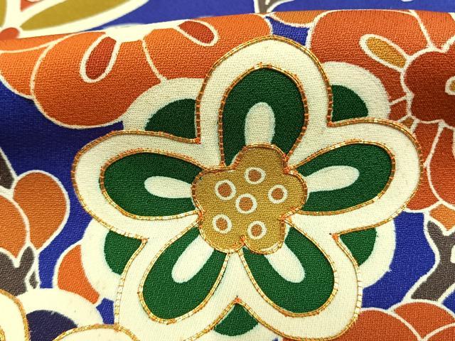平和屋着物●豪華振袖　駒刺繍　松竹梅　正絹　逸品　AABM3707fy
