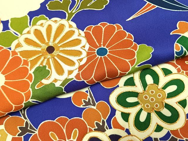 平和屋着物●豪華振袖　駒刺繍　松竹梅　正絹　逸品　AABM3707fy
