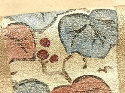 平和屋着物●創作京版画　清水章夫　訪問着　小さな実　仮絵羽　正絹　逸品　未使用　AABM3709fy