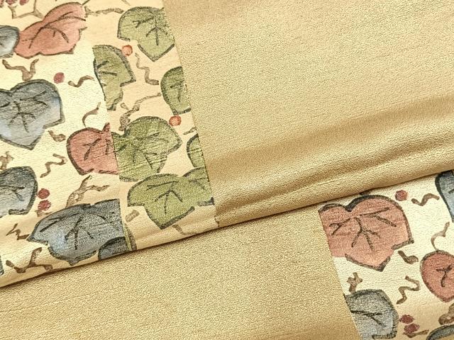 平和屋着物●創作京版画　清水章夫　訪問着　小さな実　仮絵羽　正絹　逸品　未使用　AABM3709fy