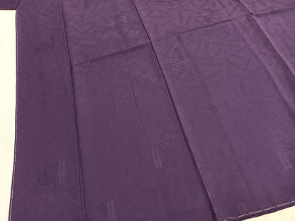 平和屋着物●上質な色無地　龍道華彩　八十八家運　釈杖　深紫色　正絹　逸品　AABM3718fy