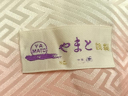 平和屋着物●ブライダルファッションデザイナー・桂由美　振袖　束ね熨斗花文　暈し染め　金銀彩　やまと誂製　正絹　逸品　AABM3725fy