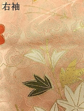 平和屋着物●豪華振袖　駒刺繍　松竹梅　風景花文　暈し染め　金彩　正絹　逸品　AABM3726fy