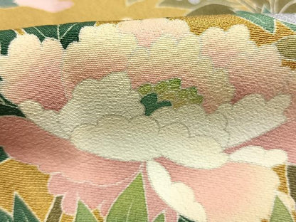 平和屋着物●十日町友禅作家　岡村蒼風　色留袖　枝梅松花文　暈し染め　正絹　逸品　未使用　AABM3728fy