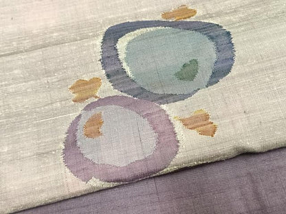 平和屋着物●西陣　宮階織物　宮繍苑　里葉　色留袖　紬地　万寿菊　正絹　逸品　AABM3730fy
