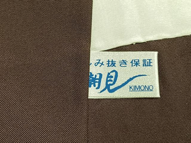 平和屋着物●上質な紬　絞り　格子　正絹　逸品　AABM3733fy