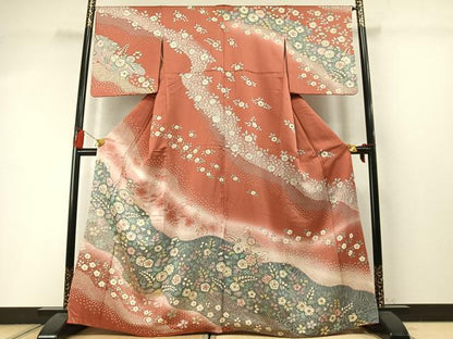 平和屋着物●訪問着　辻が花　暈し染め　正絹　逸品　AABM3740fy