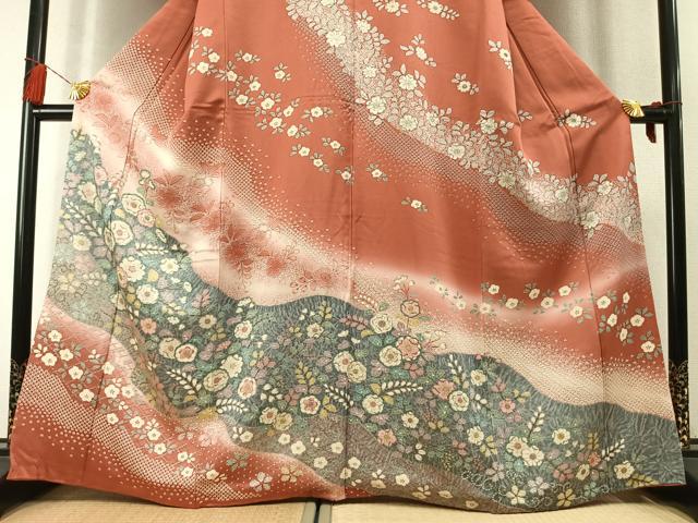 平和屋着物●訪問着　辻が花　暈し染め　正絹　逸品　AABM3740fy