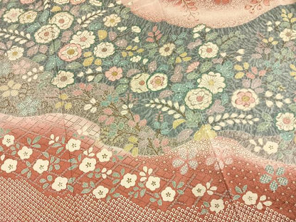 平和屋着物●訪問着　辻が花　暈し染め　正絹　逸品　AABM3740fy