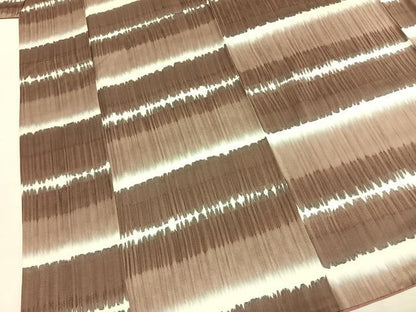 平和屋着物●上質な小紋　横段文　正絹　逸品　AABM3741fy