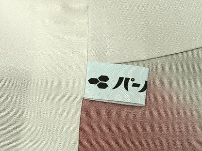 平和屋着物●上質な小紋　横段文　正絹　逸品　AABM3741fy