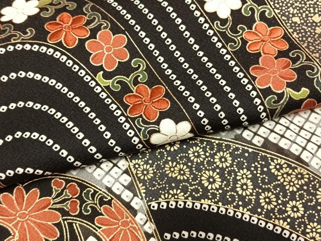平和屋着物●豪華振袖　刺繍　花唐草文　金彩　正絹　逸品　AABM3749fy