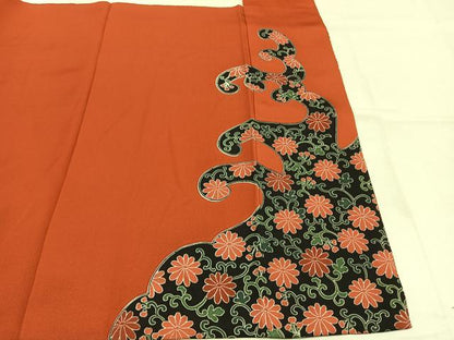 平和屋着物●豪華振袖　刺繍　花唐草文　金彩　正絹　逸品　AABM3749fy