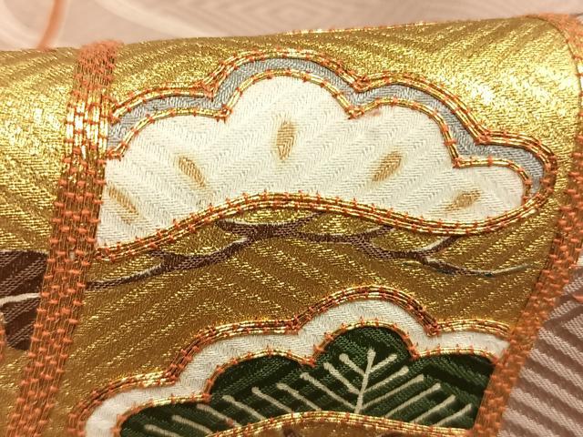 平和屋着物●豪華色留袖　駒刺繍　宝尽くし流水花文　金彩　正絹　逸品　AABM3756fy