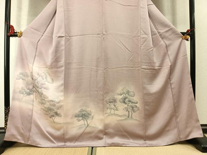 平和屋着物●訪問着　樹林文　暈し染め　正絹　逸品　AABM3758fy