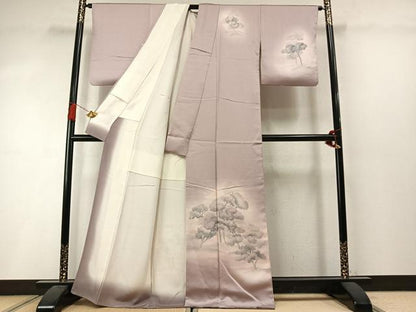 平和屋着物●訪問着　樹林文　暈し染め　正絹　逸品　AABM3758fy