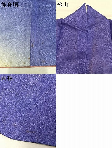 平和屋着物●豪華振袖　駒刺繍　花鳥文　暈し染め　金銀彩　銀通し地　正絹　逸品　AABM3760fy