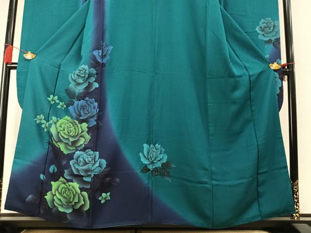 平和屋着物●豪華振袖　薔薇　暈し染め　正絹　逸品　AABM3761fy
