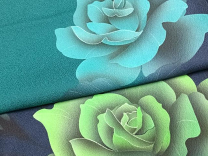 平和屋着物●豪華振袖　薔薇　暈し染め　正絹　逸品　AABM3761fy