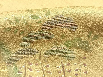 平和屋着物●訪問着　松　暈し染め　金糸　金彩　正絹　逸品　AABM3766fy