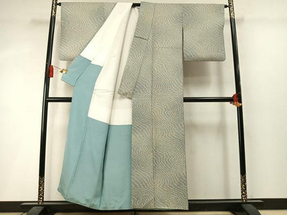 平和屋着物●上質な小紋　抽象文様　正絹　逸品　AABM3768fy