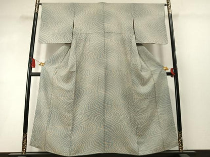 平和屋着物●上質な小紋　抽象文様　正絹　逸品　AABM3768fy