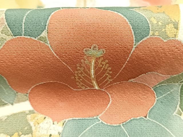 平和屋着物●訪問着　草花文　暈し染め　金彩　正絹　逸品　未使用　AABM3788fy