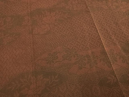 平和屋着物●本塩沢　訪問着　草花文　正絹　逸品　未使用　AABM3799fy