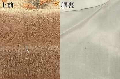 平和屋着物●訪問着　絞り　辻が花　暈し染め　金通し地　正絹　逸品　AABM3800fy