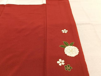 平和屋着物●豪華振袖　駒刺繍　草花文　暈し染め　金彩　正絹　逸品　AABM3802fy