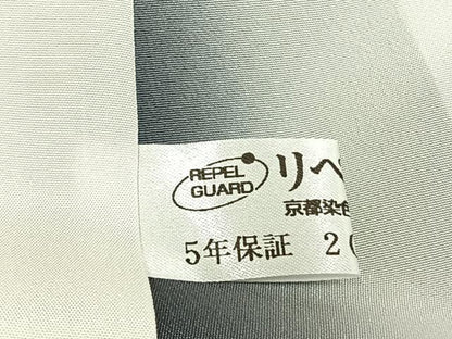 平和屋着物●訪問着　辻が花　暈し染め　銀通し地　正絹　逸品　AABM3806fy