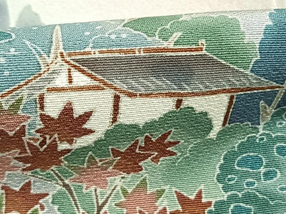 平和屋着物●訪問着　友禅　作家物　風景松文　暈し染め　正絹　逸品　AABM3814fy