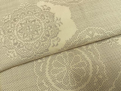 平和屋着物●本場大島紬　白大島　9マルキ　吉祥花文　正絹　逸品　AABM3833fy