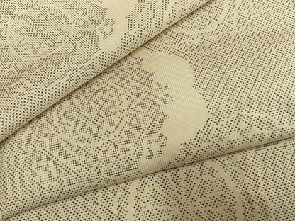 平和屋着物●本場大島紬　白大島　9マルキ　吉祥花文　正絹　逸品　AABM3833fy