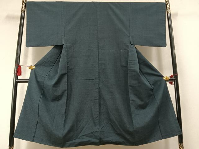 平和屋着物●男性　本塩沢　110亀甲　総詰め　正絹　逸品　AABM3835fy