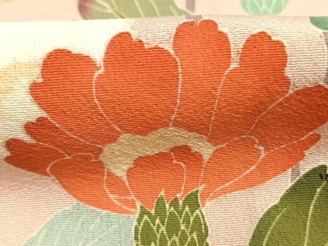 平和屋着物▼訪問着　友禅　作家物　枝花文　正絹　逸品　AABM3836fy