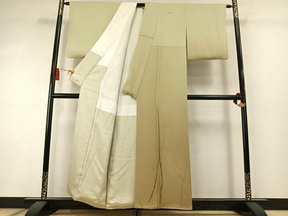 平和屋着物●北大路魯山人　色留袖　手描き　笹竹文　暈し染め　正絹　逸品　AABM3838fy