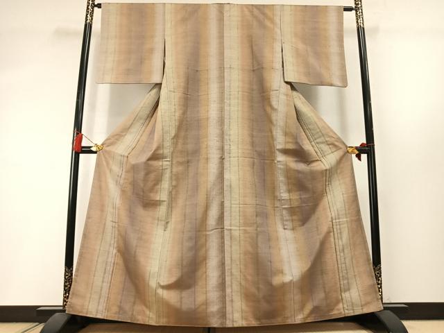 平和屋着物●上質な紬　間道　正絹　逸品　AABM3840fy